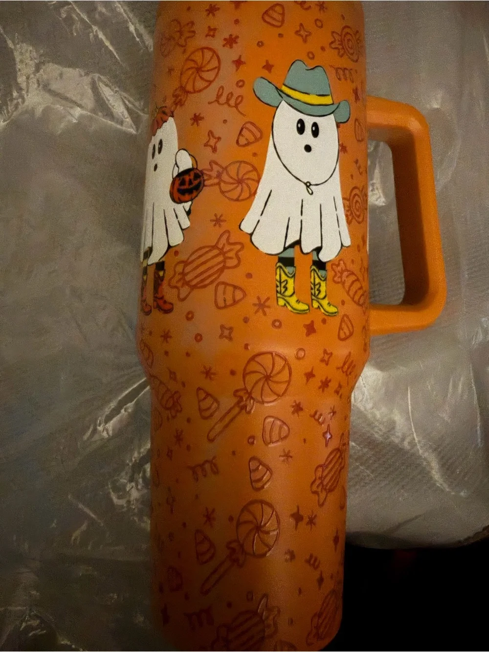 Halloween inflated Tumblr 40 ounce with ghost characters
